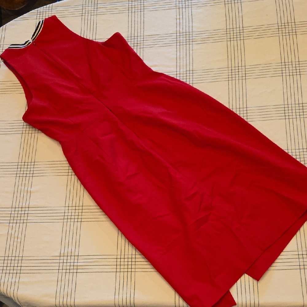 Banana Republic Vibrant Red Sleeveless Midi Dress - Picture 4 of 5